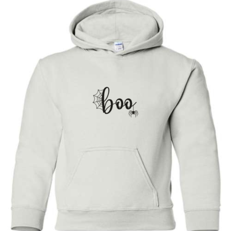 Halloween Youth Hoodie – Spooky Pumpkin Graphic Hoodie for Kids