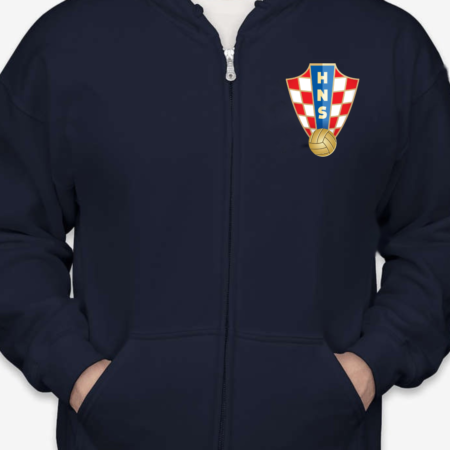 Croatian Football Logo Unisex Zip Hoodie – Croatia Soccer Fan Apparel for Men & Women