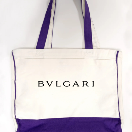 Bvlgari Logo Trimmed Tote Bag