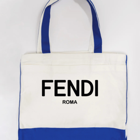 Fendi Roma Logo Trimmed Tote Bag