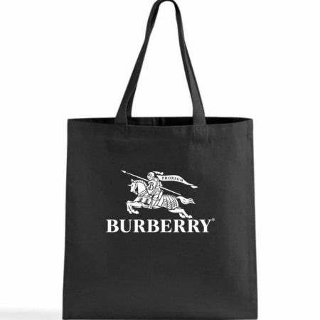 Burberry Logo Canvas Tote Bag