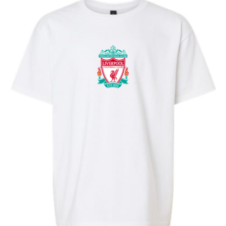 Youth Liverpool Polo Inspired T-Shirt – Kids Unisex Football Fan Tee